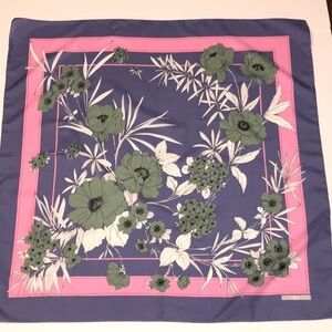Marco Corsari Purple Floral Print Italian Scarf